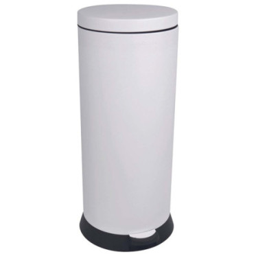 Poubelle cuisine à pédale 30L Blanc Coton
