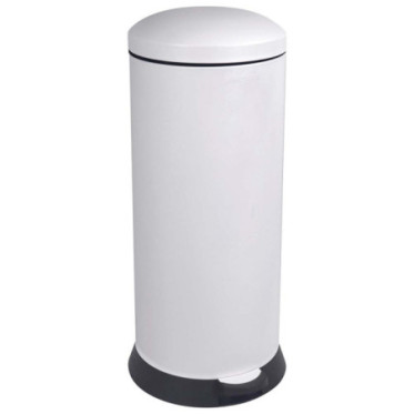 Poubelle cuisine à pédale 30L Blanc Coton