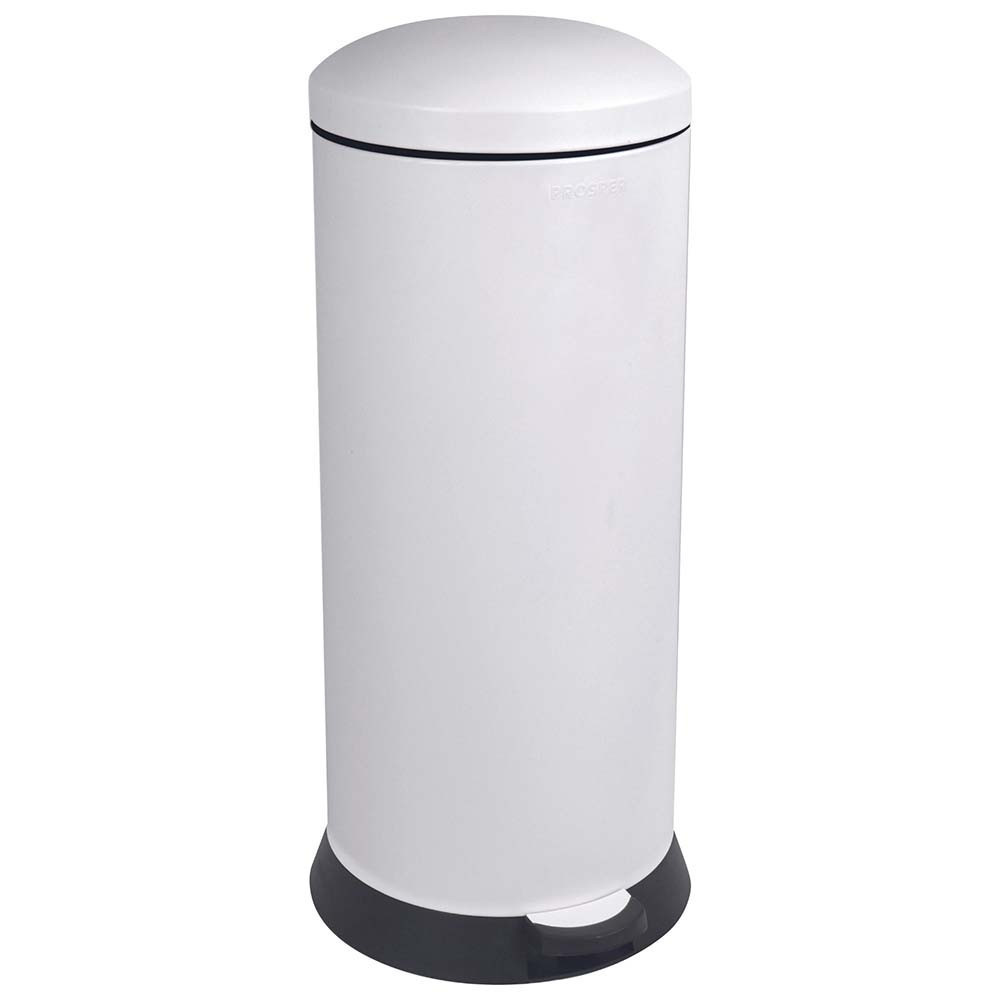 Poubelle cuisine à pédale 30L Blanc Coton