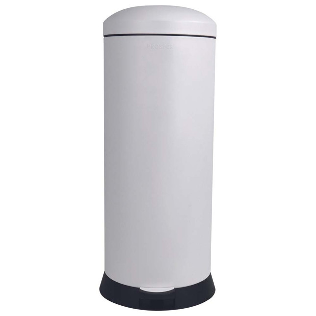 Poubelle cuisine à pédale 30L Blanc Coton