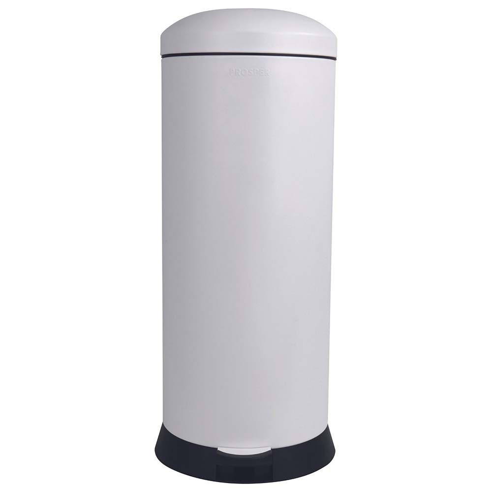 Poubelle cuisine à pédale 30L Blanc Coton