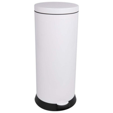 Poubelle cuisine à pédale 30L Blanc Éclat