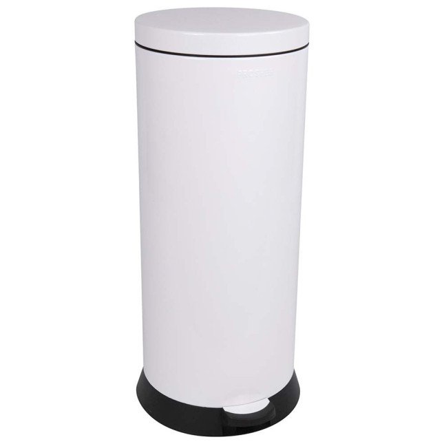 Poubelle cuisine à pédale 30L Blanc Éclat Poubelle cuisine à pédale 30L Blanc Éclat