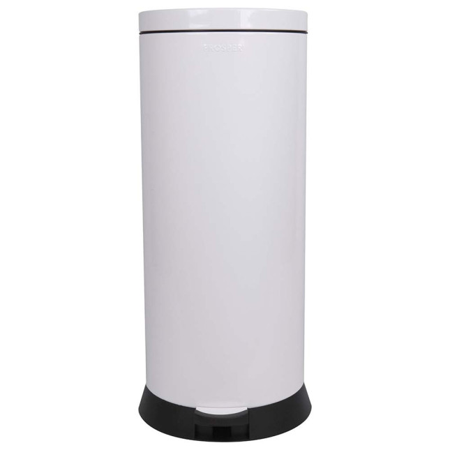 Poubelle cuisine à pédale 30L Blanc Éclat Poubelle cuisine à pédale 30L Blanc Éclat