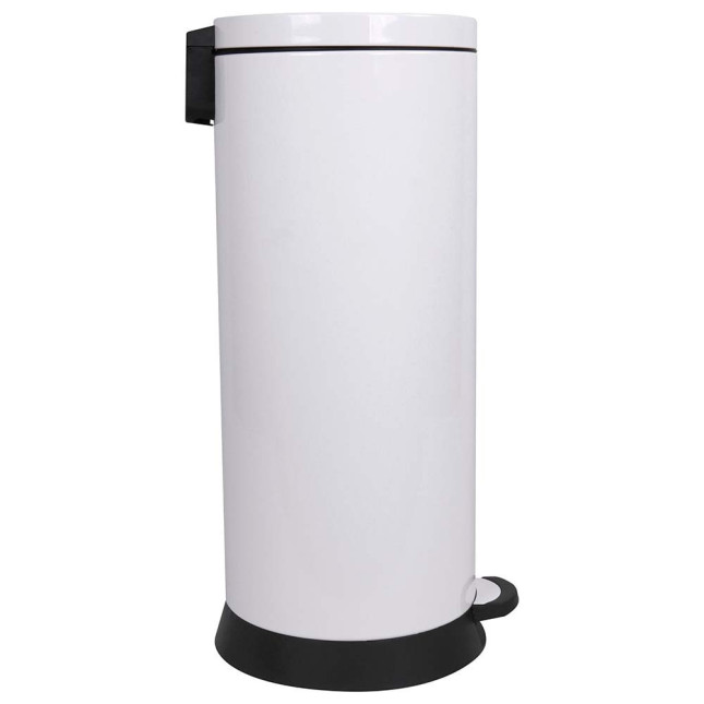 Poubelle cuisine à pédale 30L Blanc Éclat Poubelle cuisine à pédale 30L Blanc Éclat