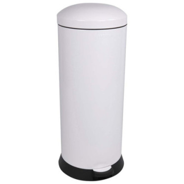 Poubelle cuisine à pédale 30L Blanc Éclat