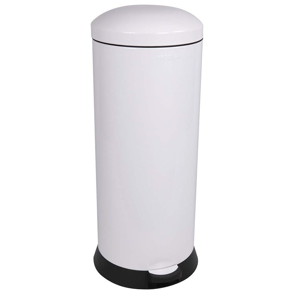 Poubelle cuisine à pédale 30L Blanc Éclat Poubelle cuisine à pédale 30L Blanc Éclat