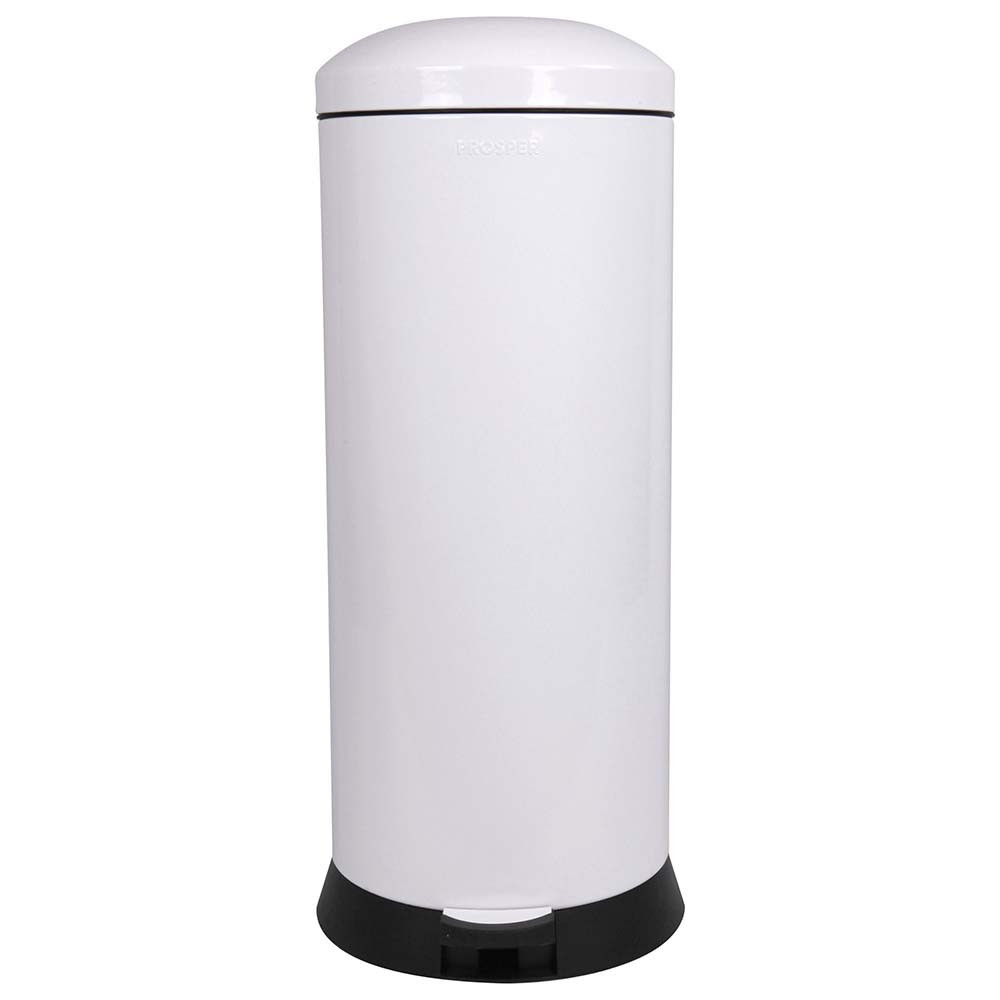 Poubelle cuisine à pédale 30L Blanc Éclat Poubelle cuisine à pédale 30L Blanc Éclat