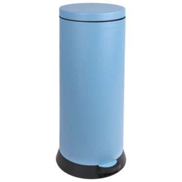 Poubelle cuisine à pédale 30L Bleu Céleste