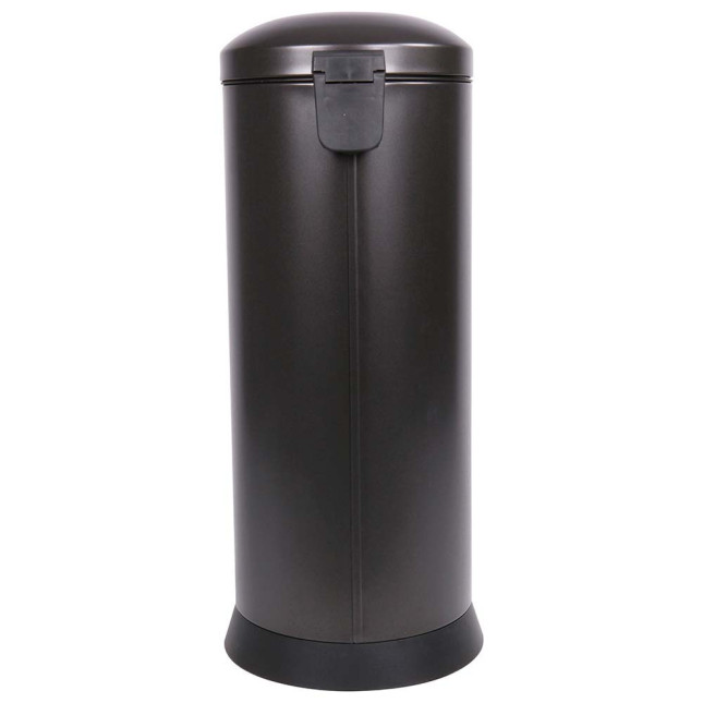 Poubelle cuisine à pédale 30L et 10 sacs poubelle 50L Noir Basalte