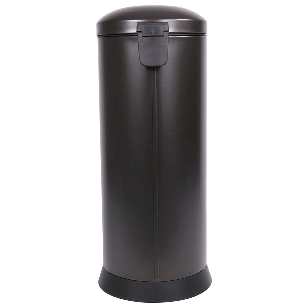 Poubelle cuisine à pédale 30L et 10 sacs poubelle 50L Noir Basalte