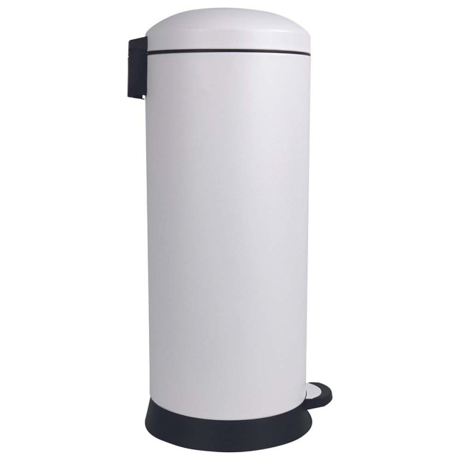 Poubelle cuisine à pédale 30L et 10 sacs poubelle 50L Blanc Coton Poubelle cuisine à pédale 30L et 10 sacs poubelle 50L Blanc Coton