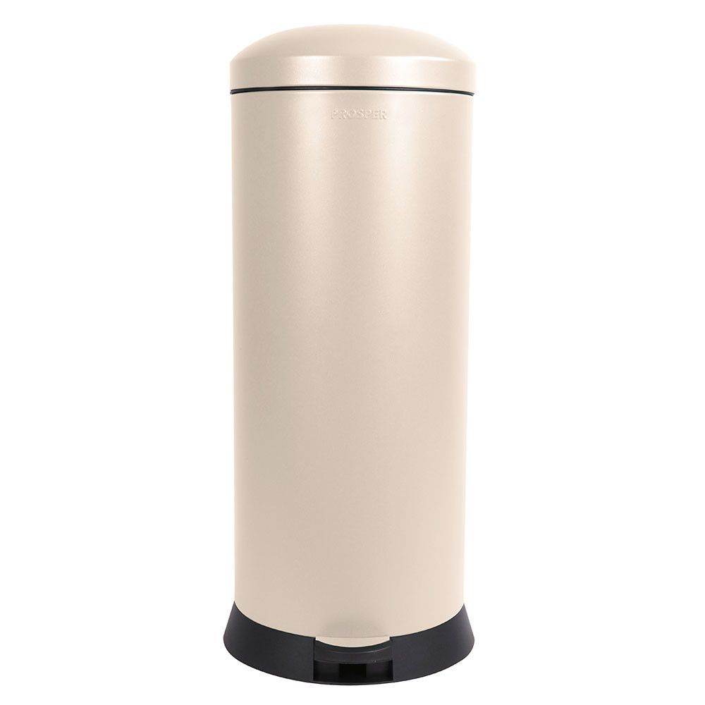 Poubelle cuisine à pédale 30L et 10 sacs poubelle 50L Beige Astral Poubelle cuisine à pédale 30L et 10 sacs poubelle 50L Beige Astral