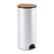 Poubelle cuisine à pédale 30L et 10 sacs poubelle 50L Blanc Coton Poubelle cuisine à pédale 30L et 10 sacs poubelle 50L Blanc Coton