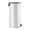 Poubelle cuisine à pédale 30L et 10 sacs poubelle 50L Blanc Coton Poubelle cuisine à pédale 30L et 10 sacs poubelle 50L Blanc Coton