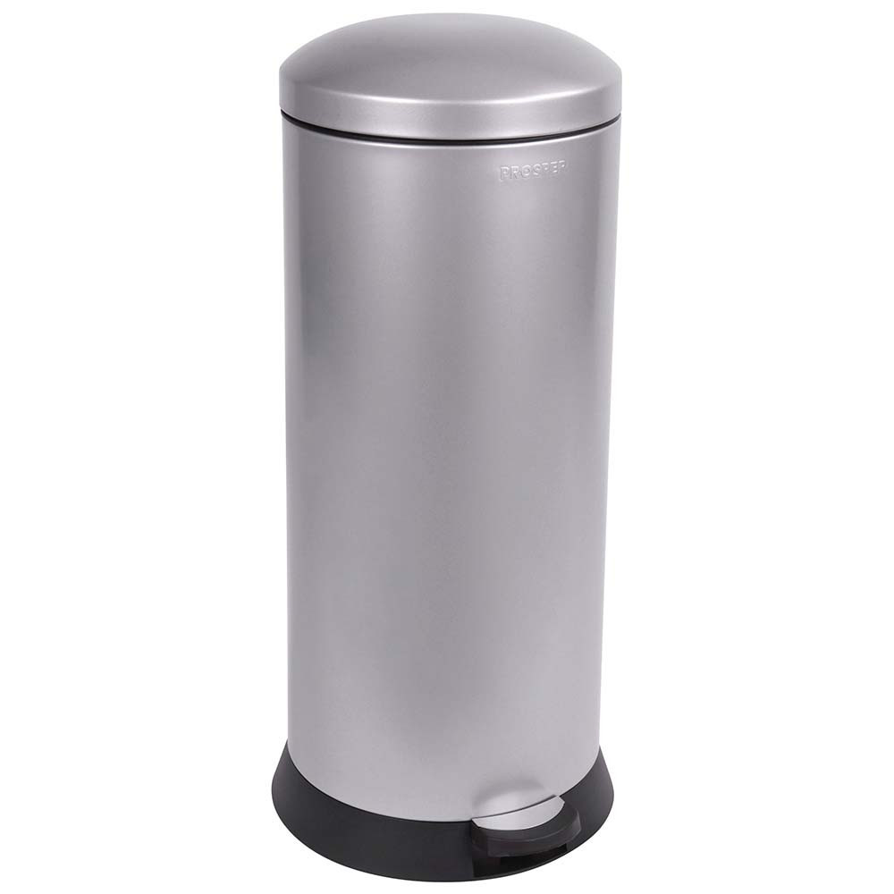 Poubelle cuisine à pédale 30L Gris Galet