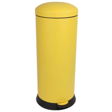 Poubelle cuisine à pédale 30L Jaune Mimosa