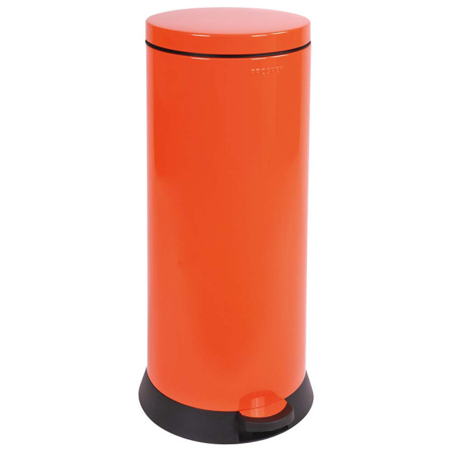 Poubelle cuisine à pédale 30L Orange Clémentine