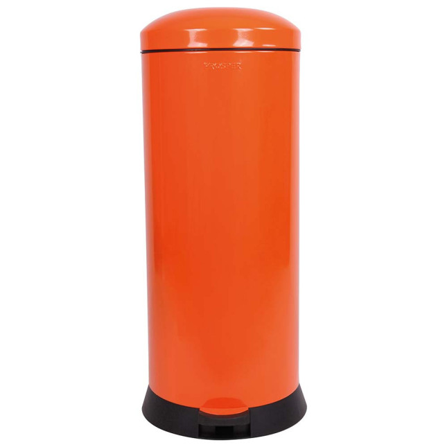 Poubelle cuisine à pédale 30L Orange Clémentine
