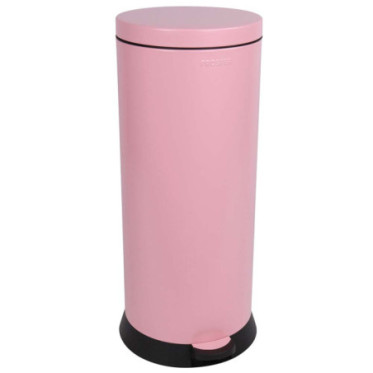 Poubelle cuisine à pédale 30L Rose Dragée