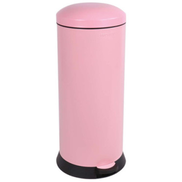 Poubelle cuisine à pédale 30L Rose Dragée