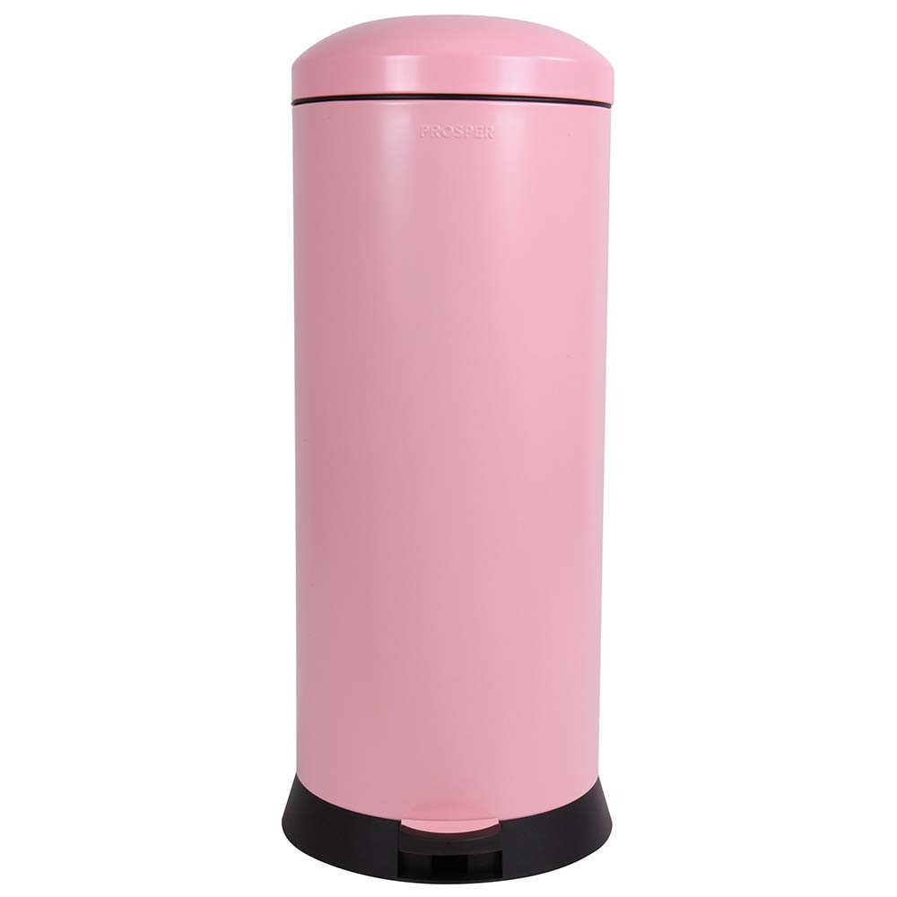Poubelle cuisine à pédale 30L Rose Dragée