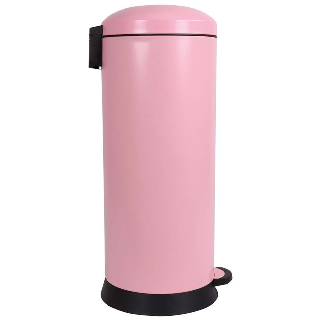 Poubelle cuisine à pédale 30L Rose Dragée