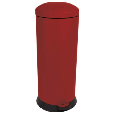 Poubelle cuisine à pédale 30L Rouge Cerise