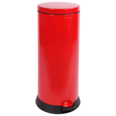 Poubelle cuisine à pédale 30L Rouge Groseille