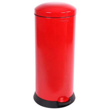 Poubelle cuisine à pédale 30L Rouge Groseille