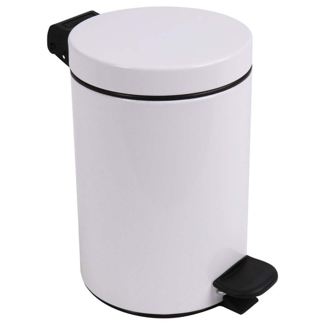 Ensemble salle de bains/toilettes avec poubelle 3L et accessoires Blanc Éclat