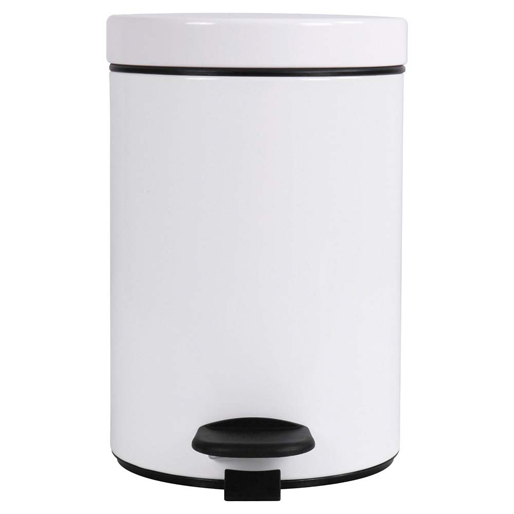Ensemble salle de bains/toilettes avec poubelle 3L et accessoires Blanc Éclat