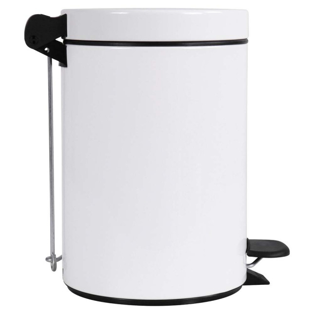 Ensemble salle de bains/toilettes avec poubelle 3L et accessoires Blanc Éclat
