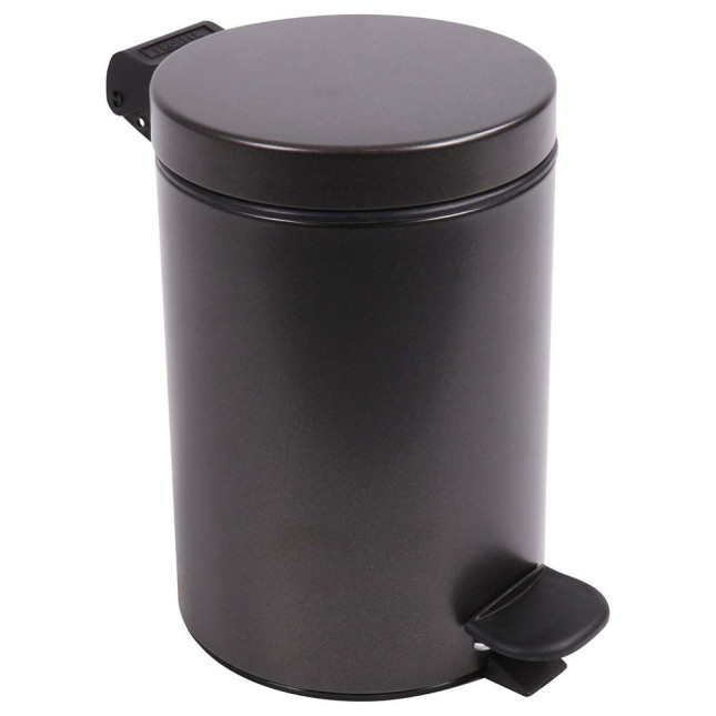 Ensemble salle de bains/toilettes avec poubelle 3L et accessoires Noir Basalte