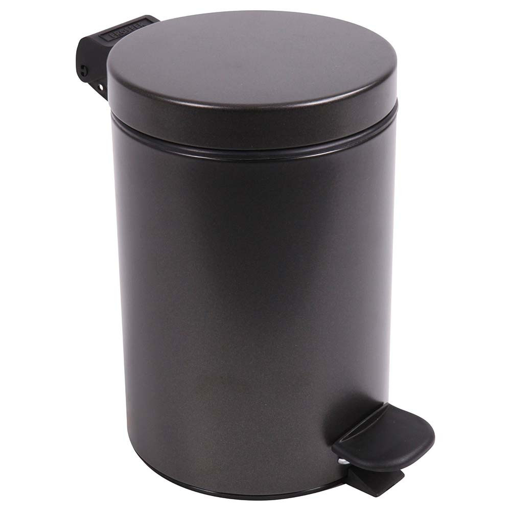 Ensemble salle de bains/toilettes avec poubelle 3L et accessoires Noir Basalte