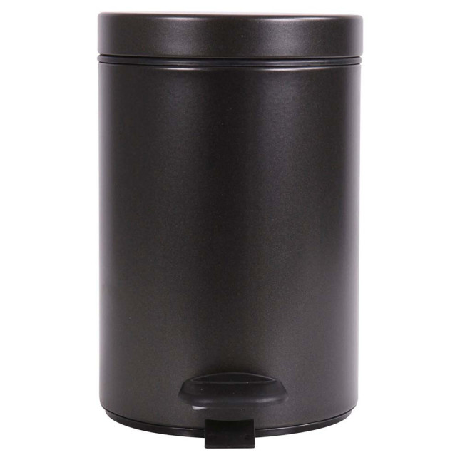 Ensemble salle de bains/toilettes avec poubelle 3L et accessoires Noir Basalte