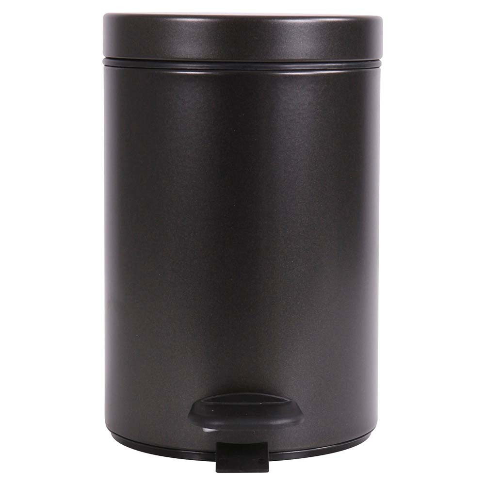 Ensemble salle de bains/toilettes avec poubelle 3L et accessoires Noir Basalte