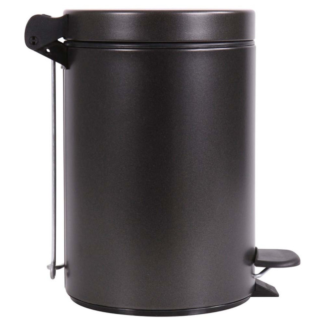 Ensemble salle de bains/toilettes avec poubelle 3L et accessoires Noir Basalte