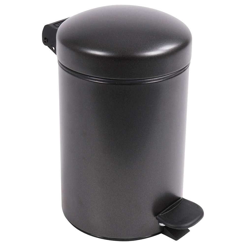Ensemble salle de bains/toilettes avec poubelle 3L et accessoires Noir Basalte