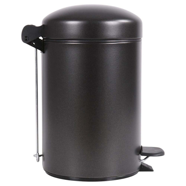 Ensemble salle de bains/toilettes avec poubelle 3L et accessoires Noir Basalte