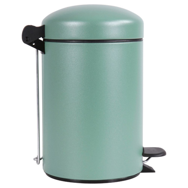 Ensemble salle de bains/toilettes avec poubelle 3L et accessoires Vert Natura