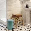 Poubelle de salle de bain à pédale 5L Vert Natura