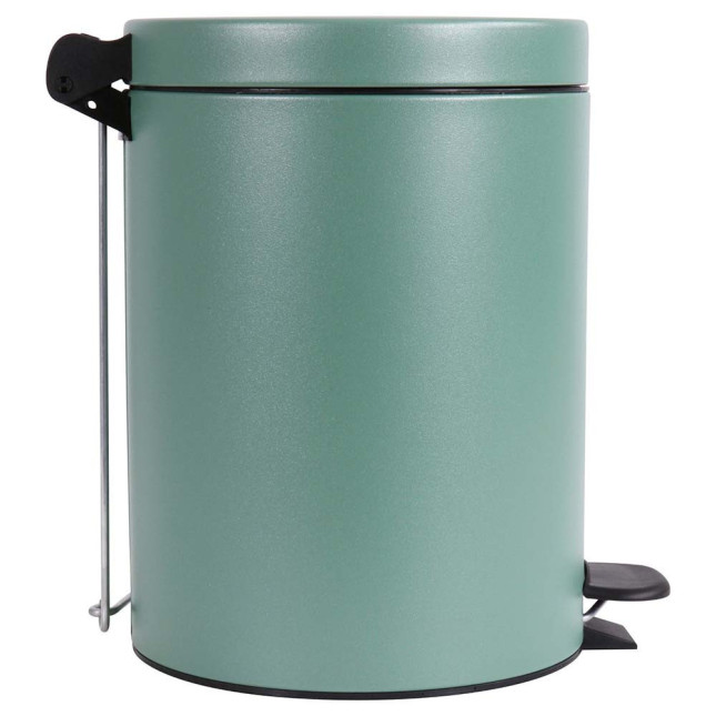 Poubelle de salle de bain à pédale 5L Vert Natura Poubelle de salle de bain à pédale 5L Vert Natura