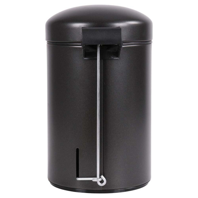 Poubelle salle de bain 3L et 40 sacs poubelle 5L Noir Basalte