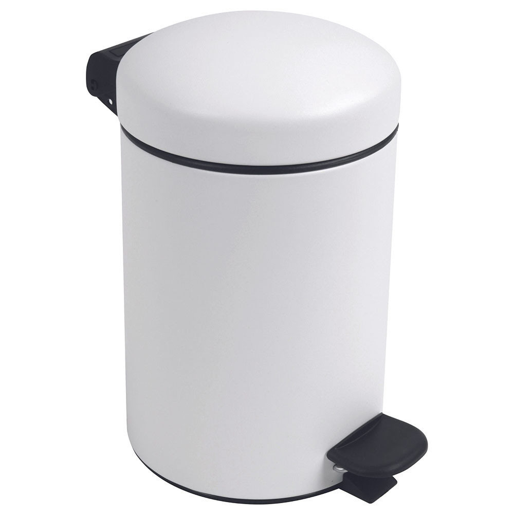 Poubelle salle de bain 3L et 40 sacs poubelle 5L Blanc Coton Poubelle salle de bain 3L et 40 sacs poubelle 5L Blanc Coton