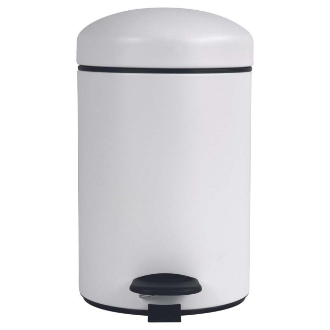 Poubelle salle de bain 3L et 40 sacs poubelle 5L Blanc Coton Poubelle salle de bain 3L et 40 sacs poubelle 5L Blanc Coton
