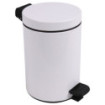 Poubelle salle de bain à pédale 3L Blanc Éclat