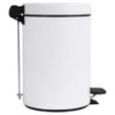 Poubelle salle de bain à pédale 3L Blanc Éclat