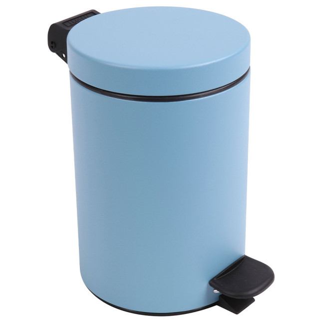 Poubelle salle de bain à pédale 3L Bleu Céleste Poubelle salle de bain à pédale 3L Bleu Céleste