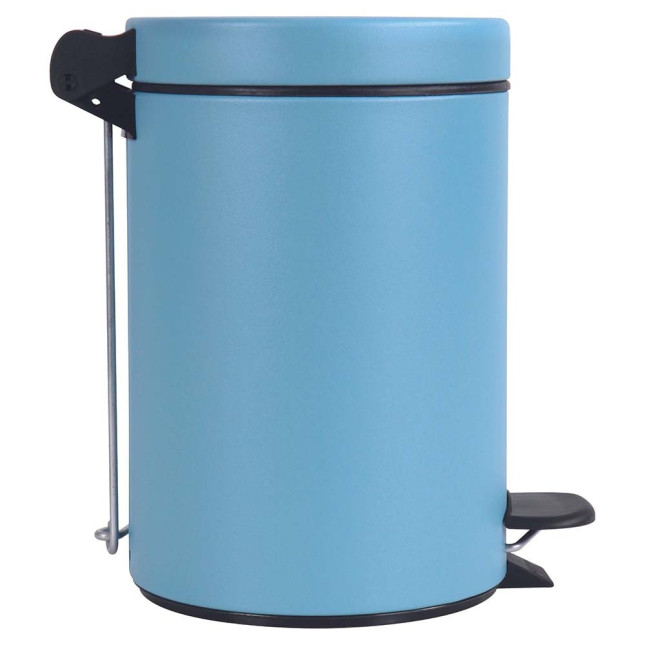 Poubelle salle de bain à pédale 3L Bleu Céleste Poubelle salle de bain à pédale 3L Bleu Céleste